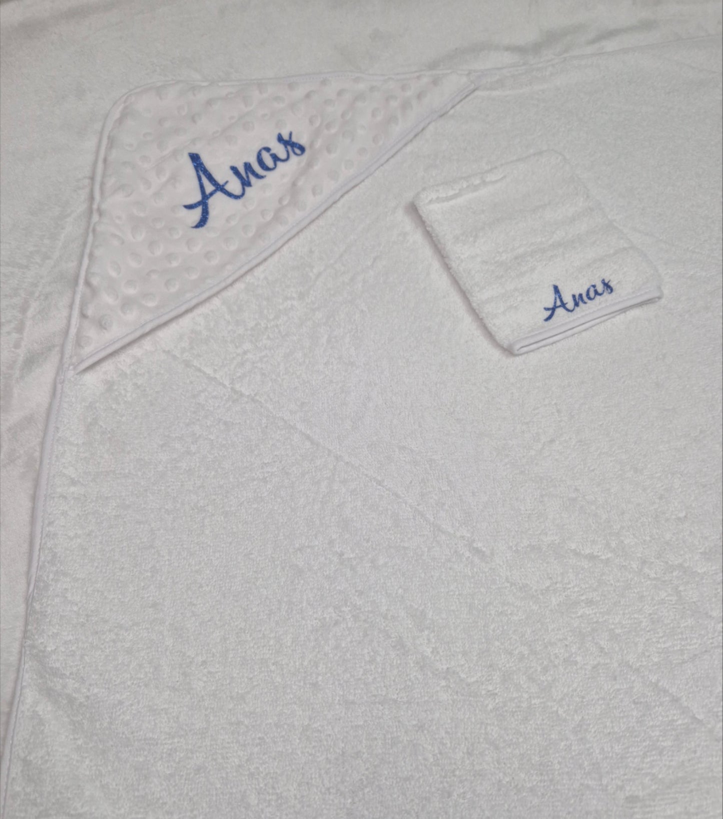 Cape de Bain + Gant Toilette - Blanc