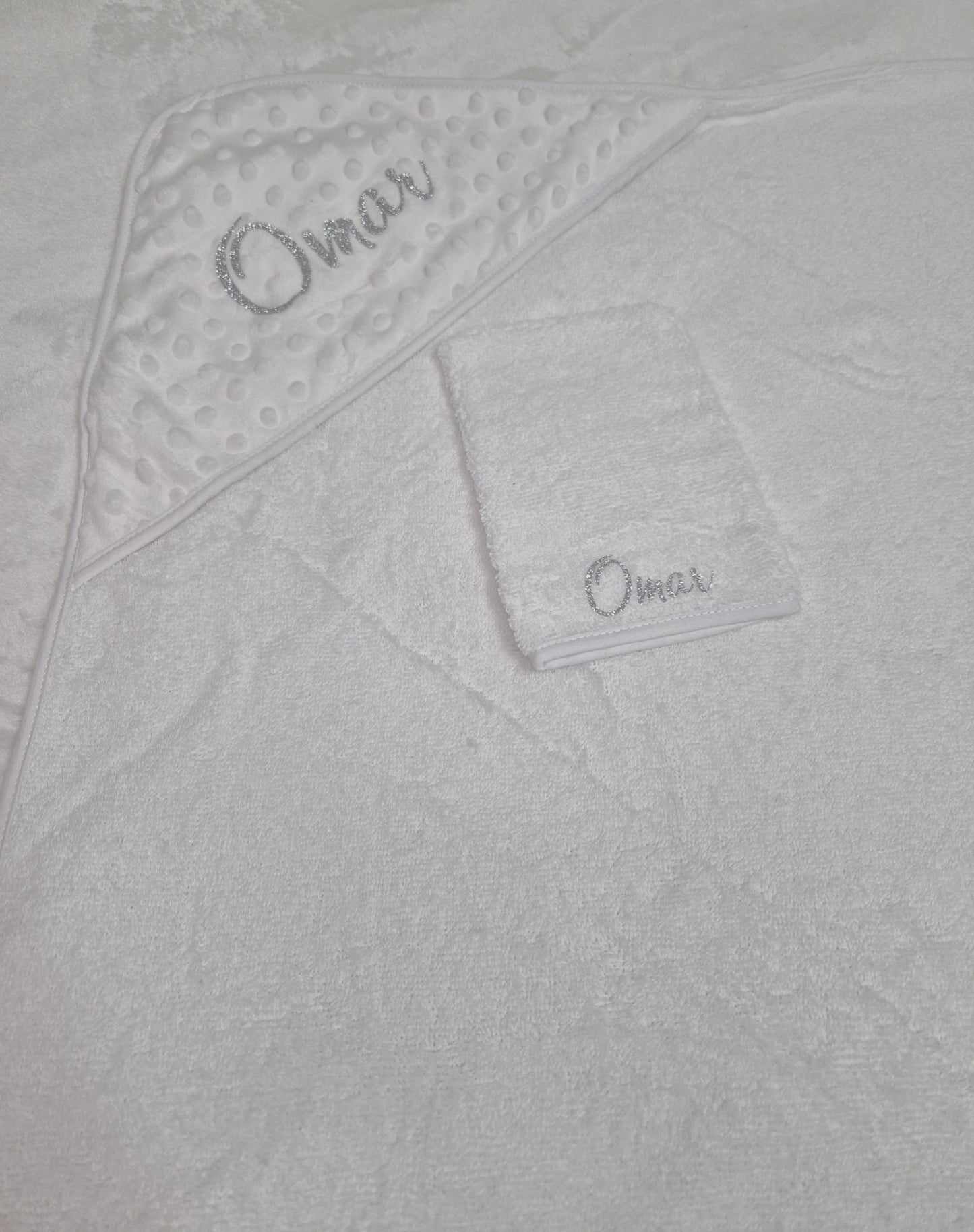 Cape de Bain + Gant Toilette - Blanc